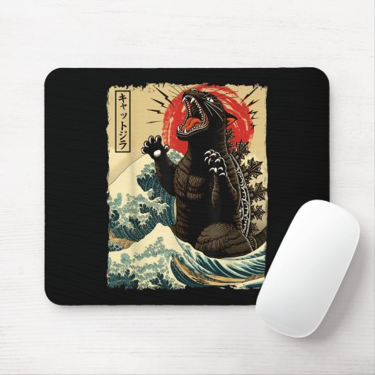 キャッツィラキャットアおもしろいートキャット日本のウィメン男性へズ マウスパッド (マウス)