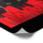 キャッツィラ日本のネコおもしろいシラ ポスター (角)