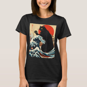 キャッツィラ 猫 和風アート 笑える猫 かわいい猫 ギャグ Tシャツ