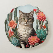 キャッツィーズの中の猫 |猫好き ラウンドクッション (裏面)