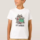 キャッツウィスカーおもしろいベーキングパン Tシャツ (正面)