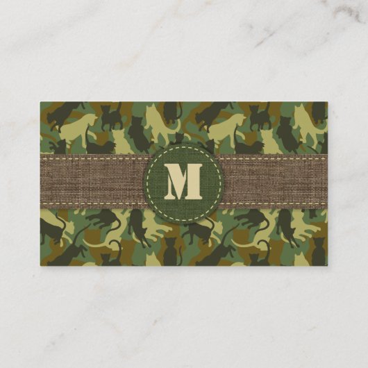 キャッツウッドランドカモフラージュ(横型) 名刺 (裏面)