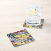 キャッツカ日本のントリー歌川国利 スクエアペーパーコースター (インサイチュ)