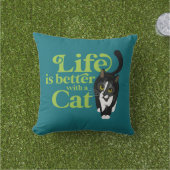キャッツクッションイラストレーション アウトドアクッション (芝生)