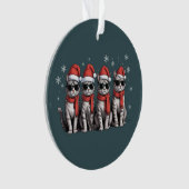 キャッツクリスマスキャットマムホリデークリスマスサンタ オーナメント (正面)