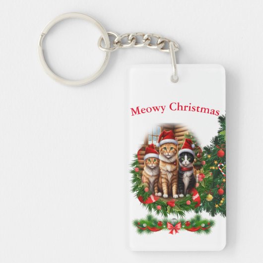 キャッツクリスマスキーチェーン キーホルダー (正面)