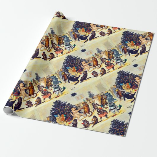 キャッツクリスマスパーティールイ・ワーイン ラッピングペーパー (アンロールド)