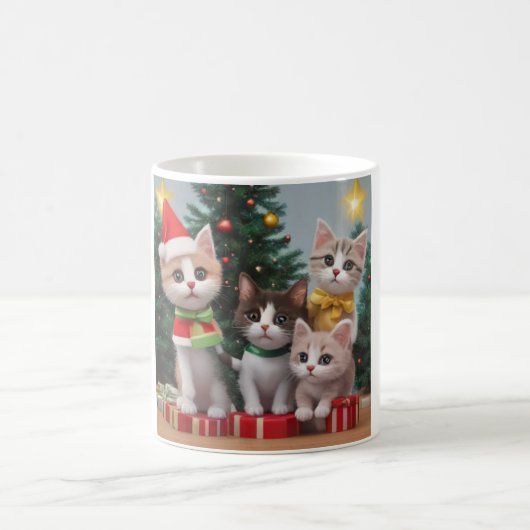 キャッツクリスマスマグカップ コーヒーマグカップ (中央)