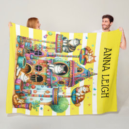 キャッツコンテンポラリーフリースブランケット フリースブランケット