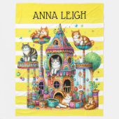 キャッツコンテンポラリーフリースブランケット フリースブランケット (正面)