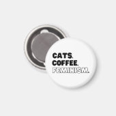 キャッツコーヒーフェミニズム マグネット (正面/裏面)
