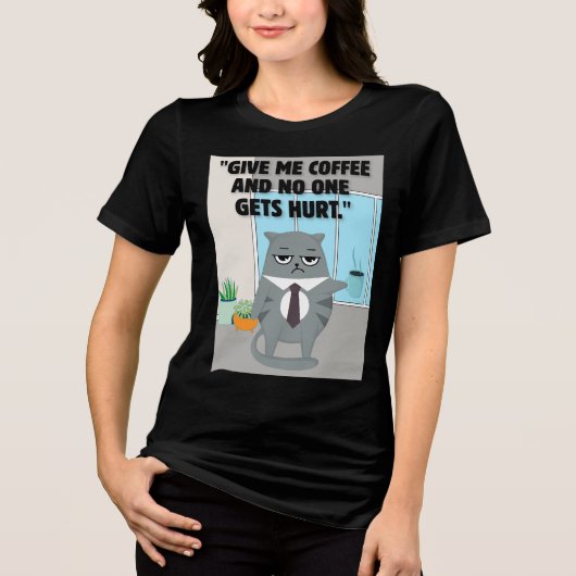 キャッツコーヒー引用文 トライブレンドＴシャツ (正面)