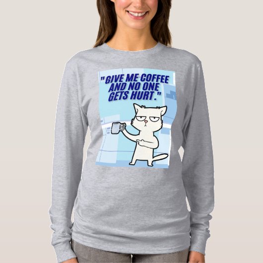 キャッツコーヒー引用文 Tシャツ (正面)