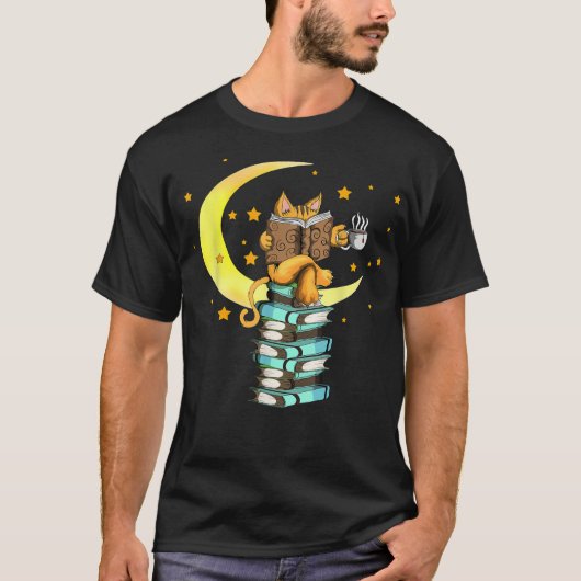 キャッツコーヒ読ーのKat Books読Stubenter Kitte Tシャツ (正面)