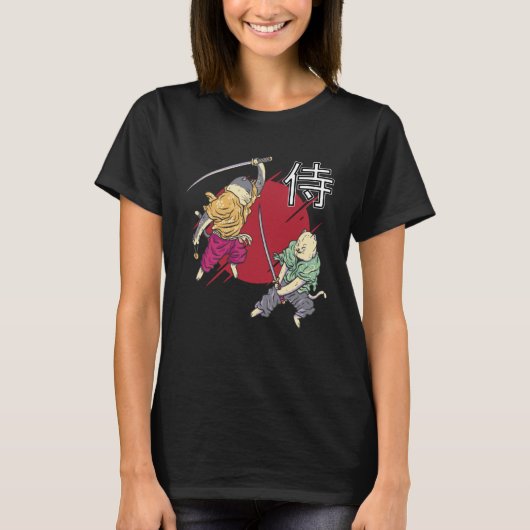 キャッツサムライ日本の Tシャツ (正面)