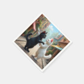 キャッツスロー踊りオンコブレストン通り スタンダードカクテルナプキン (角)