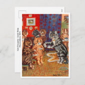 キャッツティーパーティールイワインホリデー葉書 シーズンポストカード (正面/裏面)