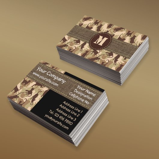 キャッツデザートカモフラージュ横型名刺 名刺