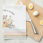 キャッツニャーグランマキュート子猫フローラパステル キッチンタオル (四つ折り)