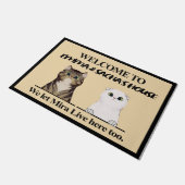 『キャッツハウスじゅうたん、キャットへようこそパーソナライズされた』 ドアマット (アングル)