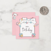 キャッツハッピーバースデー ノートカード (正面/裏面インサイチュ)