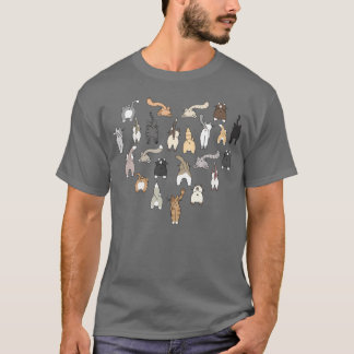 キャッツバおもしろいットホリックお尻熱狂するキャットギフトボーイ Tシャツ