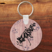 キャッツパラソルスアンブレラインクアートイラストレーション キーホルダー (裏面)