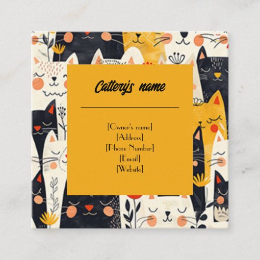 キャッツビジネスカード スクエア名刺 (正面)