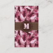 キャッツピンクカモフラージュ縦型名刺 名刺 (裏面)