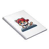 キャッツピ遊アノデザイン音楽・猫好き ノートブック (右側)