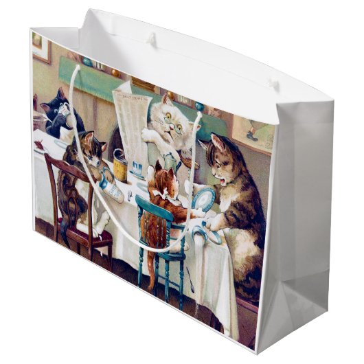 キャッツブレックファーストタイムルイスウェイン ラージペーパーバッグ (裏面アングル)