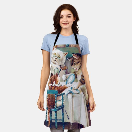 キャッツブレックファーストタイムルイワーイン エプロン (着用した状態)