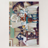 キャッツブレックファーストタイムルイワーイン ジグソーパズル (縦)