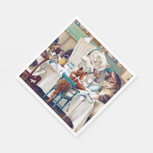 キャッツブレックファーストタイムルイワーイン スタンダードランチョンナプキン (角)