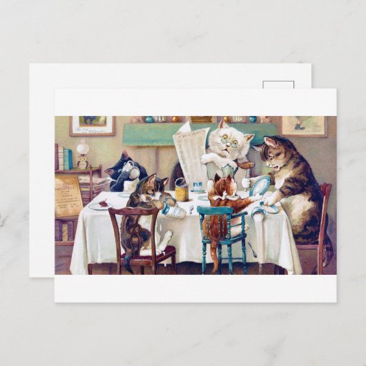 キャッツブレックファーストタイムルイワーイン ポストカード (正面/裏面)