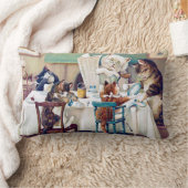 キャッツブレックファーストタイムルイワーイン ランバークッション (ブランケット)