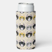 キャッツヘリンボーンベージュ スリム缶クーラー (Seltzer裏面)