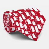 キャッツホリ赤と白デイ ネクタイ (ロール)