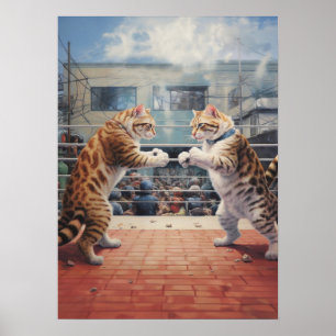 キャッツボクシングファイティング武術アーツ ポスター