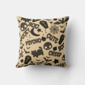 キャッツモーンスこうもりスカルイエローハロウィーン クッション (裏面)