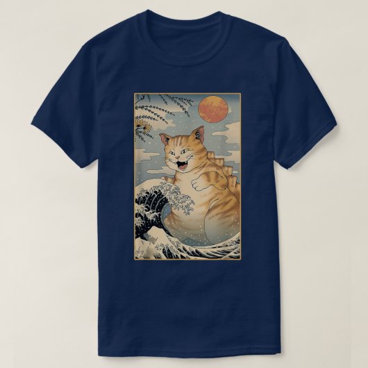 キャッツラおもしろいヴィンテージかわいい猫アートス日本のンセ Tシャツ (デザイン正面)