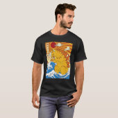 キャッツラヴィンテージかわいい猫日本のの夕日 Tシャツ (正面フル)