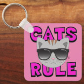 キャッツルールサングラス子猫キーチェーン キーホルダー (正面)