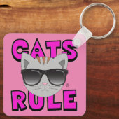 キャッツルールサングラス子猫キーチェーン キーホルダー (裏面)