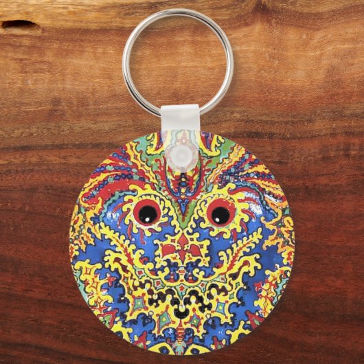 キャッツ熱狂するサイケデリックアイズルイワーイン キーホルダー (正面)