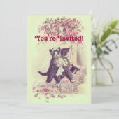 キャッツ結婚パステルグリーン 招待状 (スタンド正面)