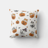キャッツ&お洒落パンプキンスハロウィーン装飾用クッション クッション (正面)