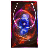 キャッツ・アイの星雲の宇宙の写真 スモールペーパーバッグ (裏面)