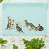 キャッツ、アレキサンドレ・ステインレン キッチンタオル (折り畳み)