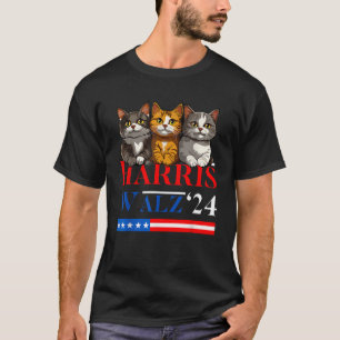 キャッツ・フォー・カマラハリス・ティム・ウォルズ大統領選挙 Tシャツ